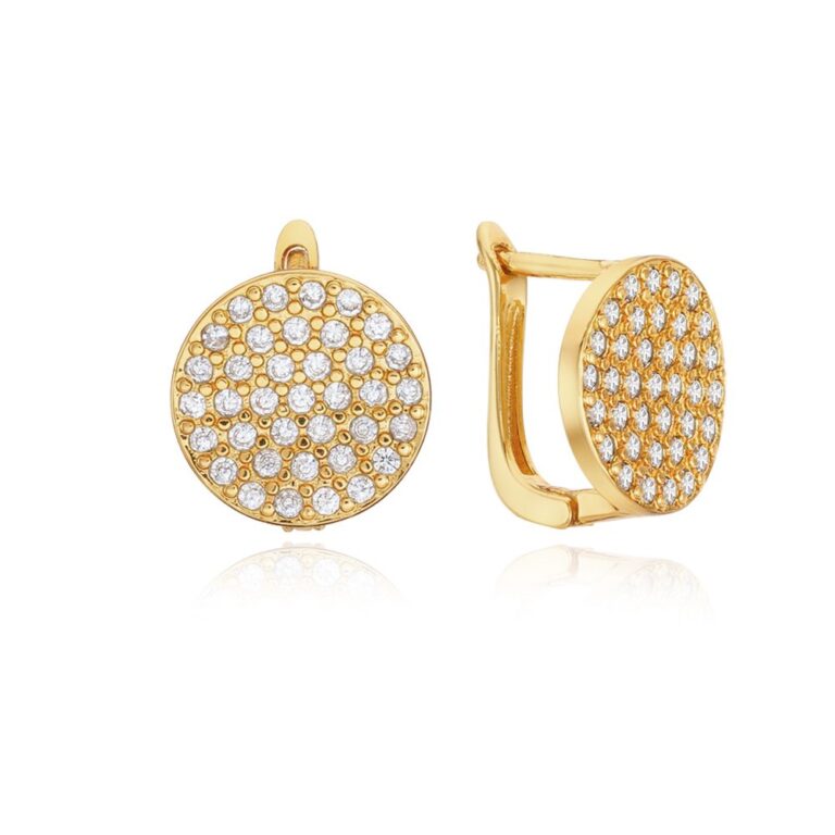 Full Cubic One-Touch Earrings