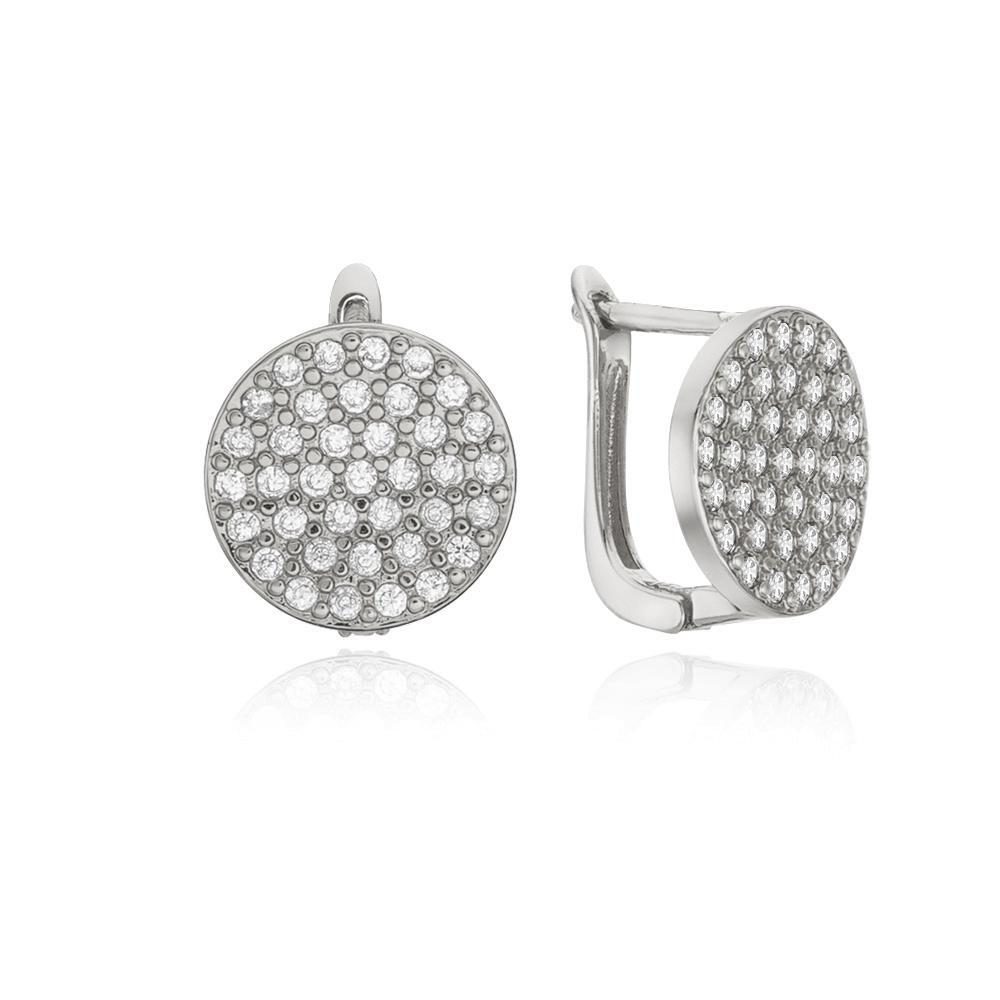 Full Cubic One-Touch Earrings - Image 2