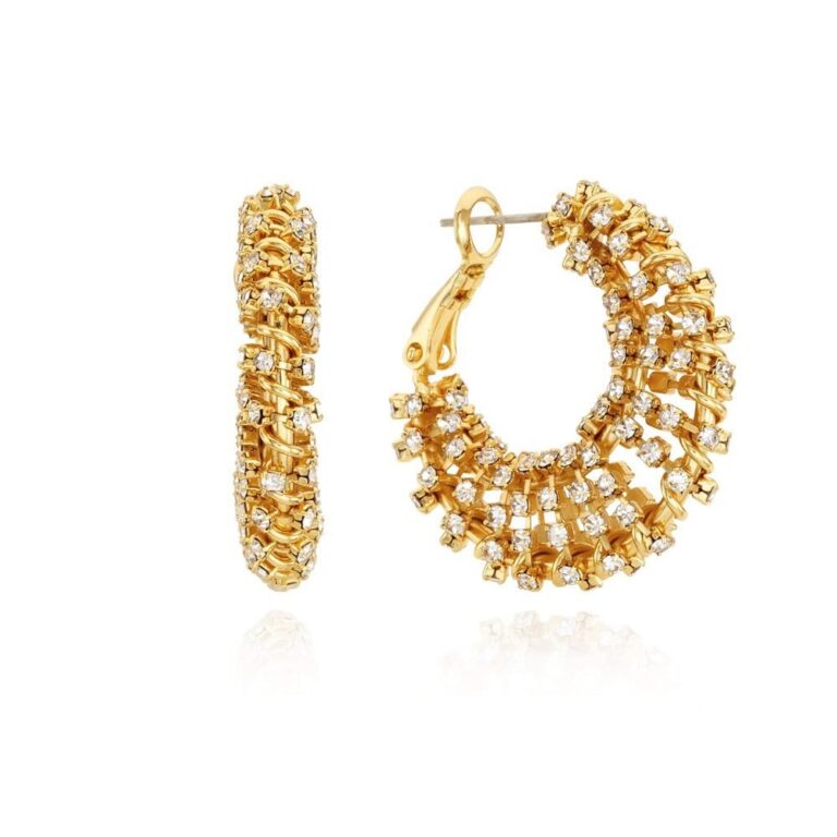 Bling Chain Hoop Earrings