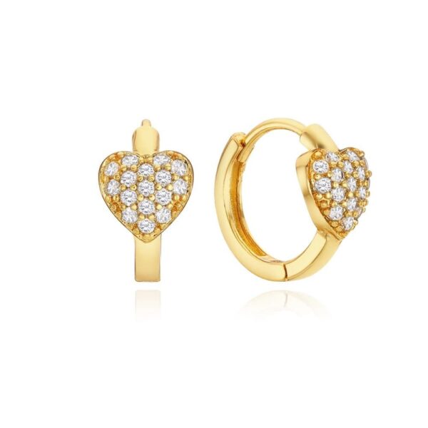 Heart Point Mini Hoop Earrings