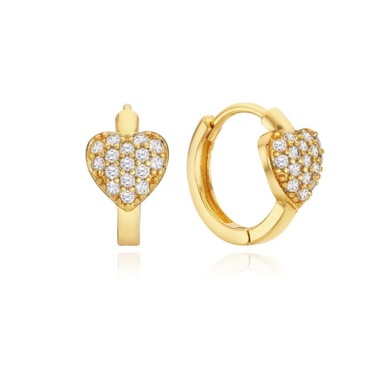 Heart Point Mini Hoop Earrings