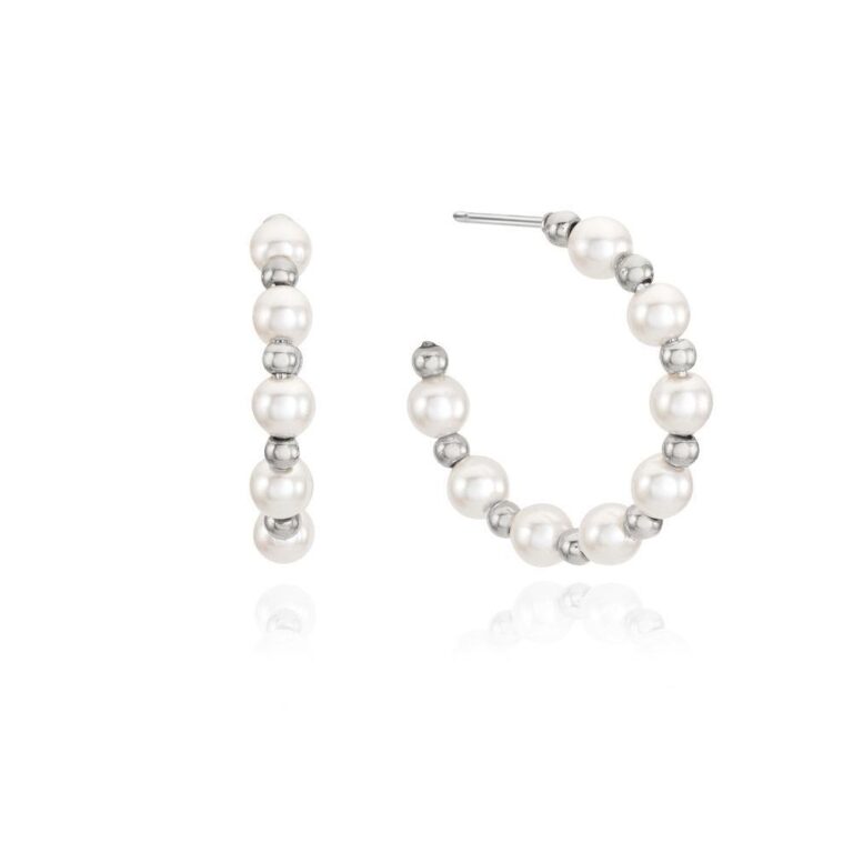 Charlotte pearl hoops