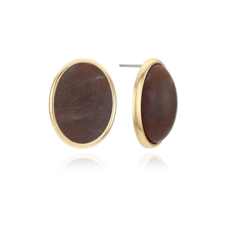 Victoria oval stud earrings