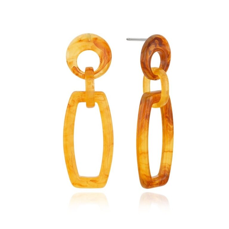 Honey marble earrings