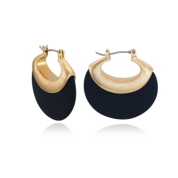 Noir luna hoops