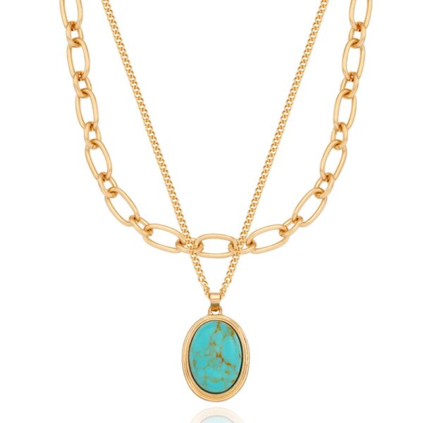 Marble Chain Layered Necklace