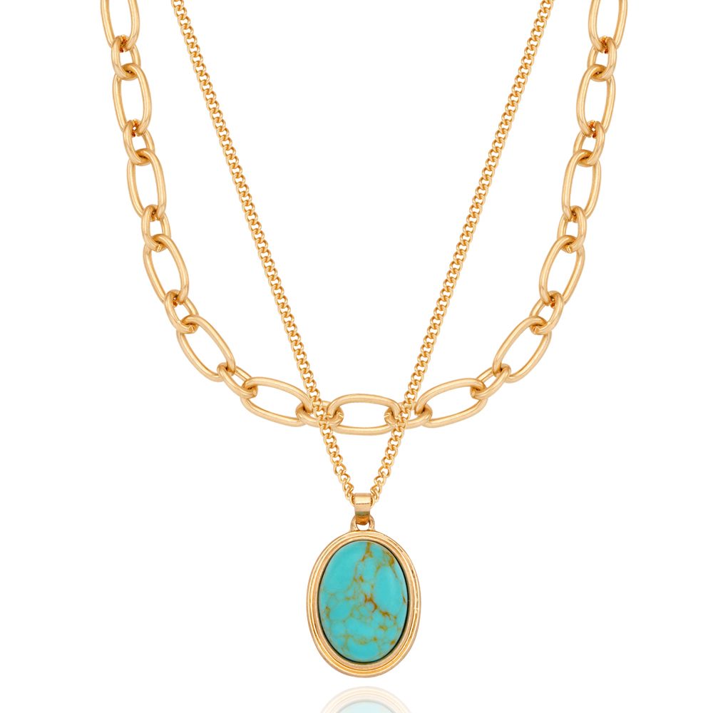 Marble Chain Layered Necklace