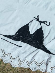 LACE HALTER COVER-UP TOP
