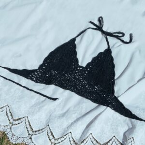 LACE HALTER COVER-UP TOP